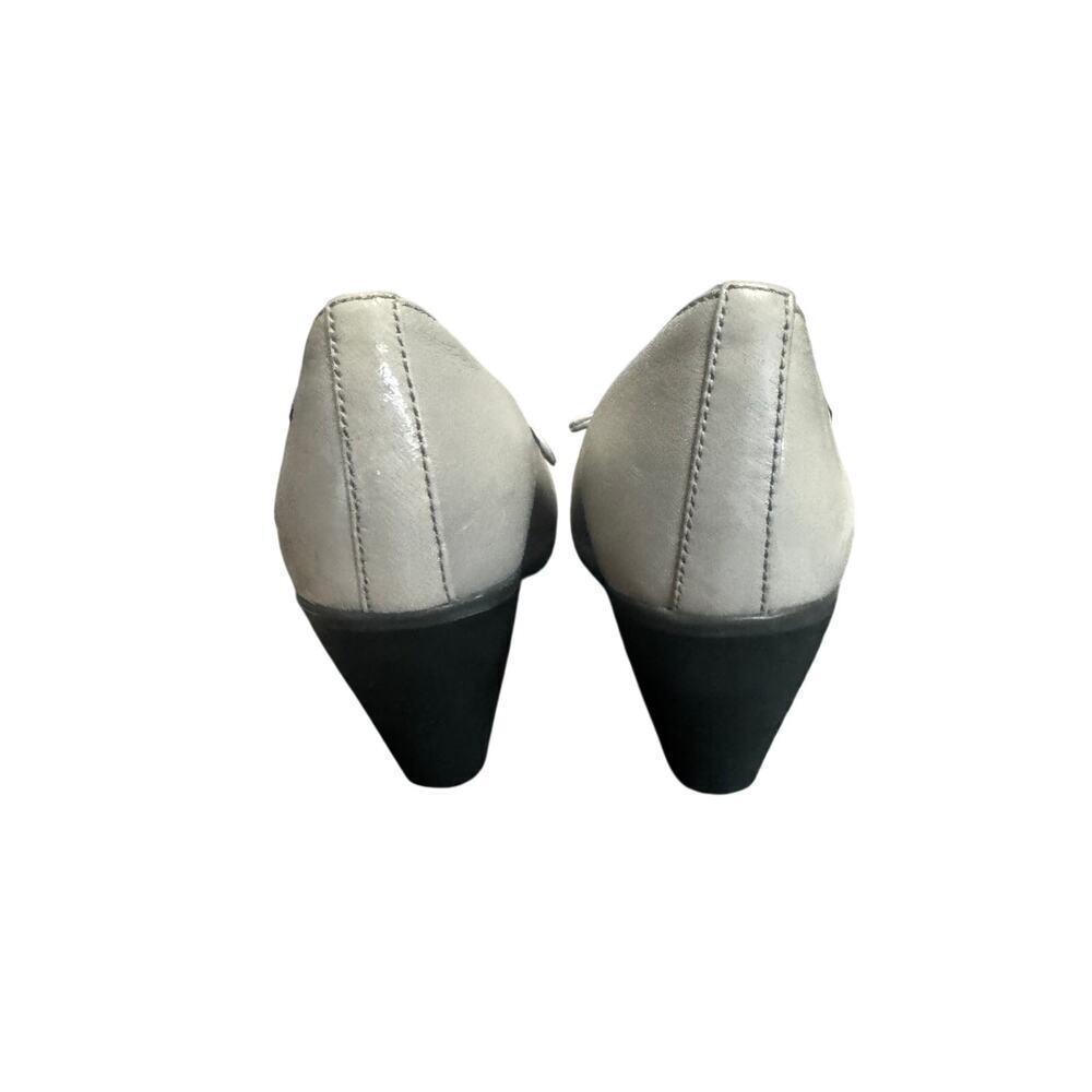 Camper Twins Peep Toe Bow Heels EU 35 | Cream Leather Pumps | 3” Heel - Picture 3 of 8